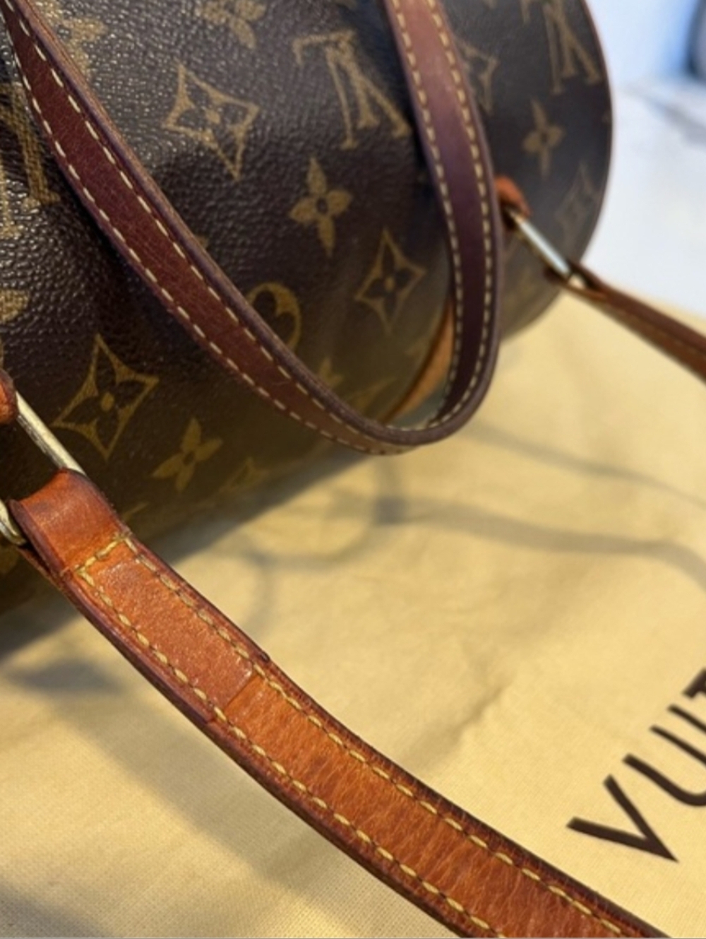 LOUIS VUITTON Papillon 30 Monogram Canvas Satchel Bag Brown - Picture 10 of 16